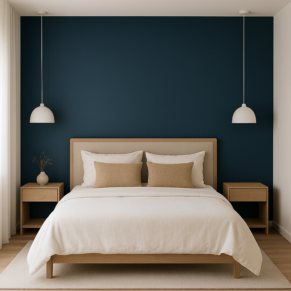 Peinture bleu nuit chambre